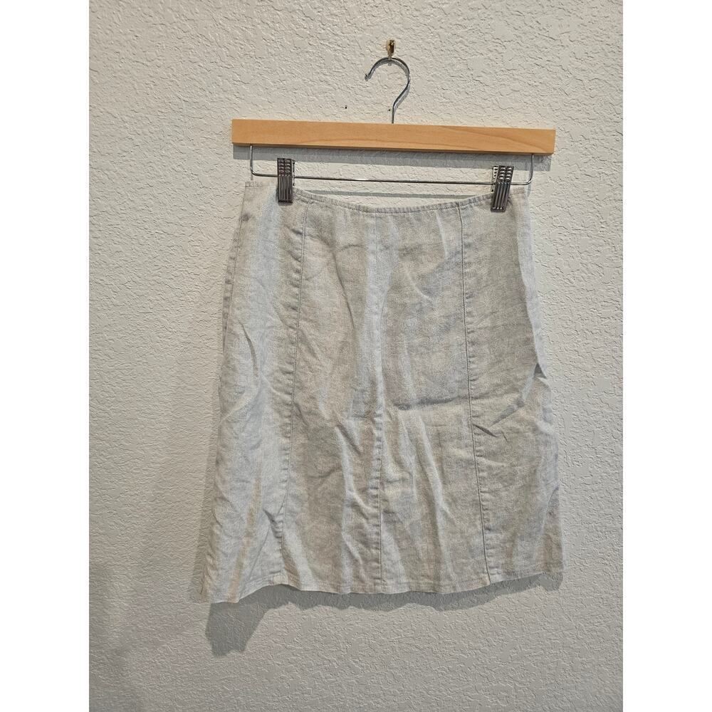 Gap linen light blue and white skirt sz 0